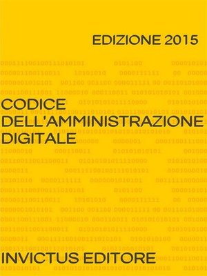 cover image of codice amministrazione digitale